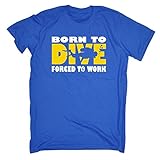 123t Slogans Men's BORN TO DIVE FORCED TO WORK LOOSE FIT T-SHIRT