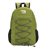 25L TIBAG Water Resistant Lightweight Packable Folding Foldable Daypack Backpack (ARMY GREEN, LARGE)