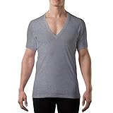 Thompson Tee with Underarm Sweat Pads Original Fit DeepV, Heather Gray, Medium