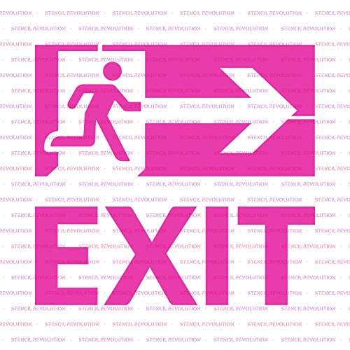 Exit Sign Stencil for Walls and Crafts - Reusable Stencils of an Exit Sign for Painting in Small & Large Sizes - Made in USA