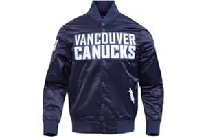 Pro Standard Mens NHL Vancouver Canucks Classic Satin Jacket Midnight Navy S