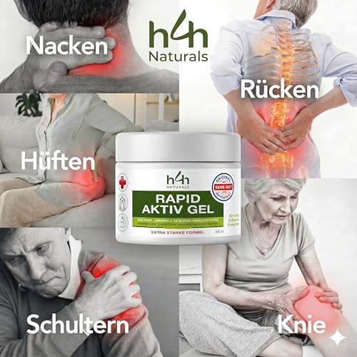 Hemp4Help® Hemp Rapid Active Gel, 200 ml, Pack of 1 For Knee, Joint, Neck And Muscle Pain, Osteoarthritis, Rheumatism, With Comfrey, Hemp, Arnica And Boswellia Serrata Extracts, Super Strong