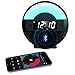 (2nd Gen) Dual Alarm Clock Radio with Bluetooth Speaker and USB Charger for Bedrooms, LED Bedside Clock with Multi-Color Night Light for Kids, Loud Alarm for Heavy Sleepers, Digital FM, Battery Backup