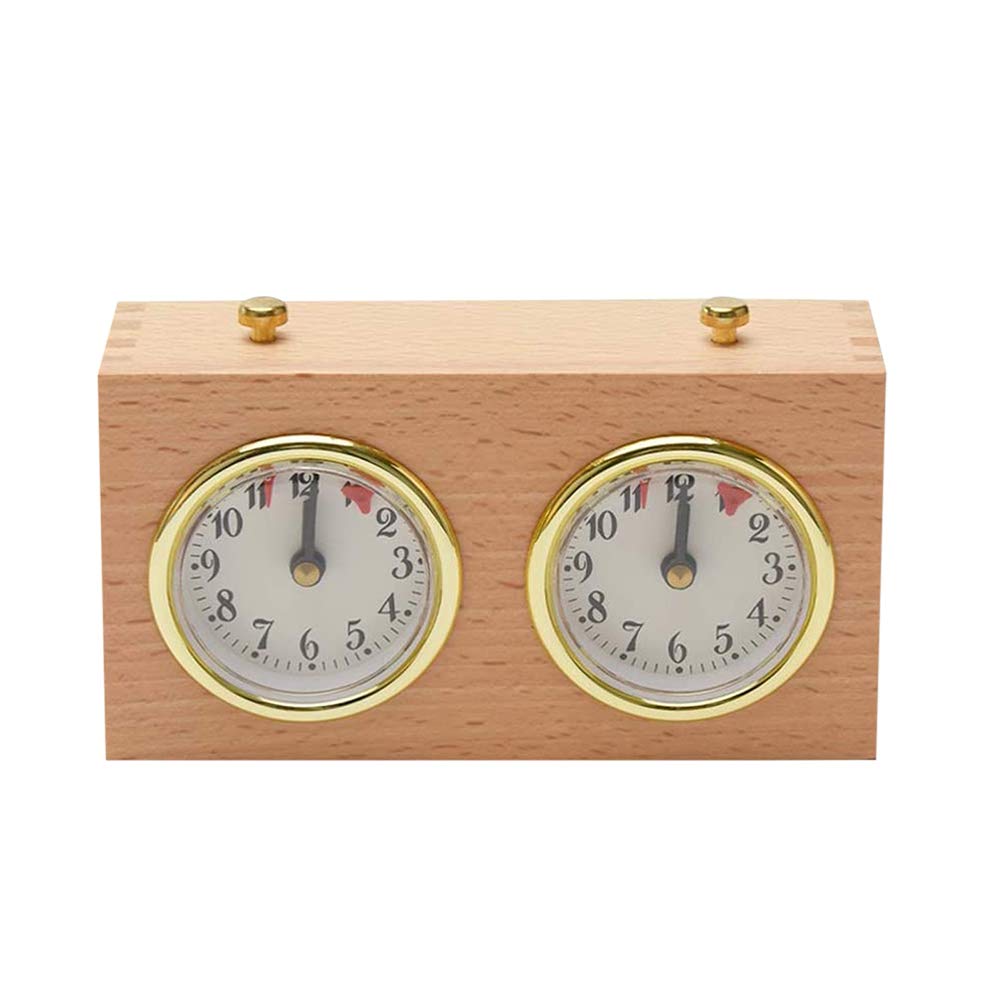 Professional Chess Timer, Wooden Mechanical Chess Clock, Portable & High Precision Master Tournament