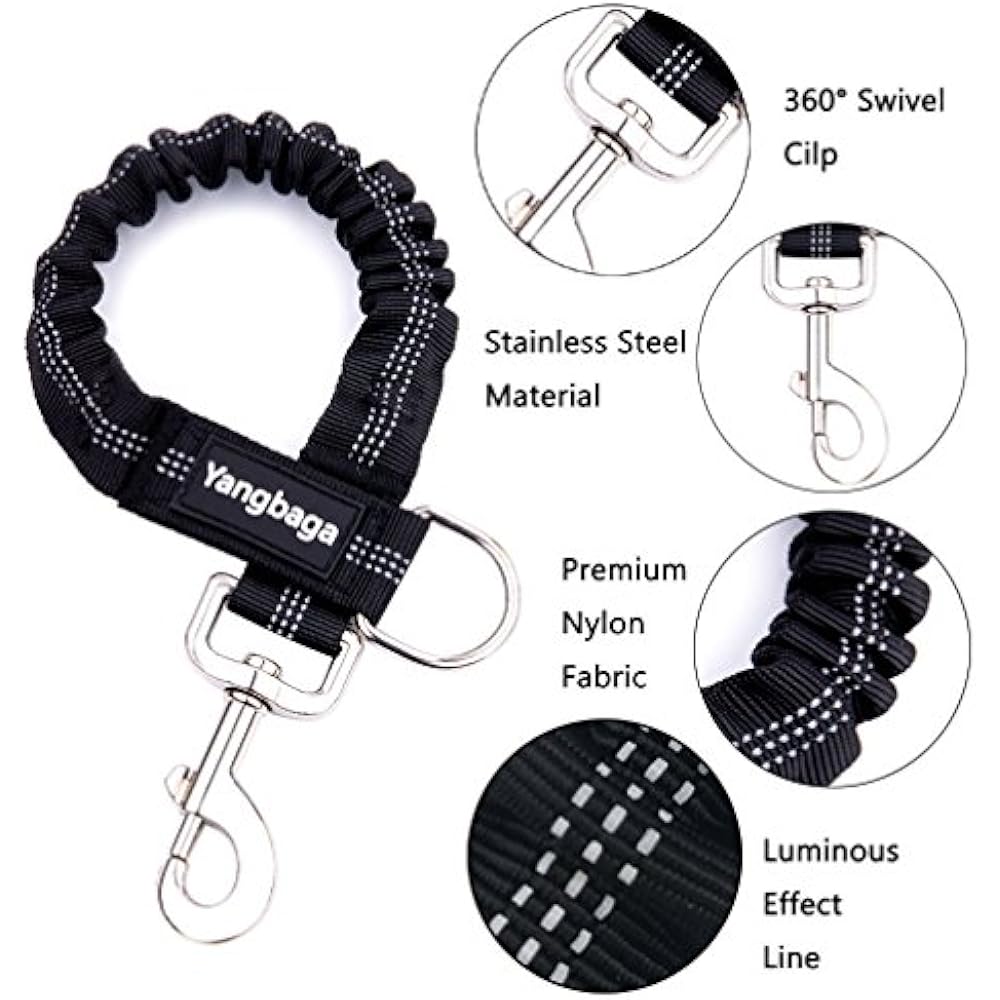 Dog Leash Extender, Shock Absorber Bungee Attachment, Durable Nylon Tie