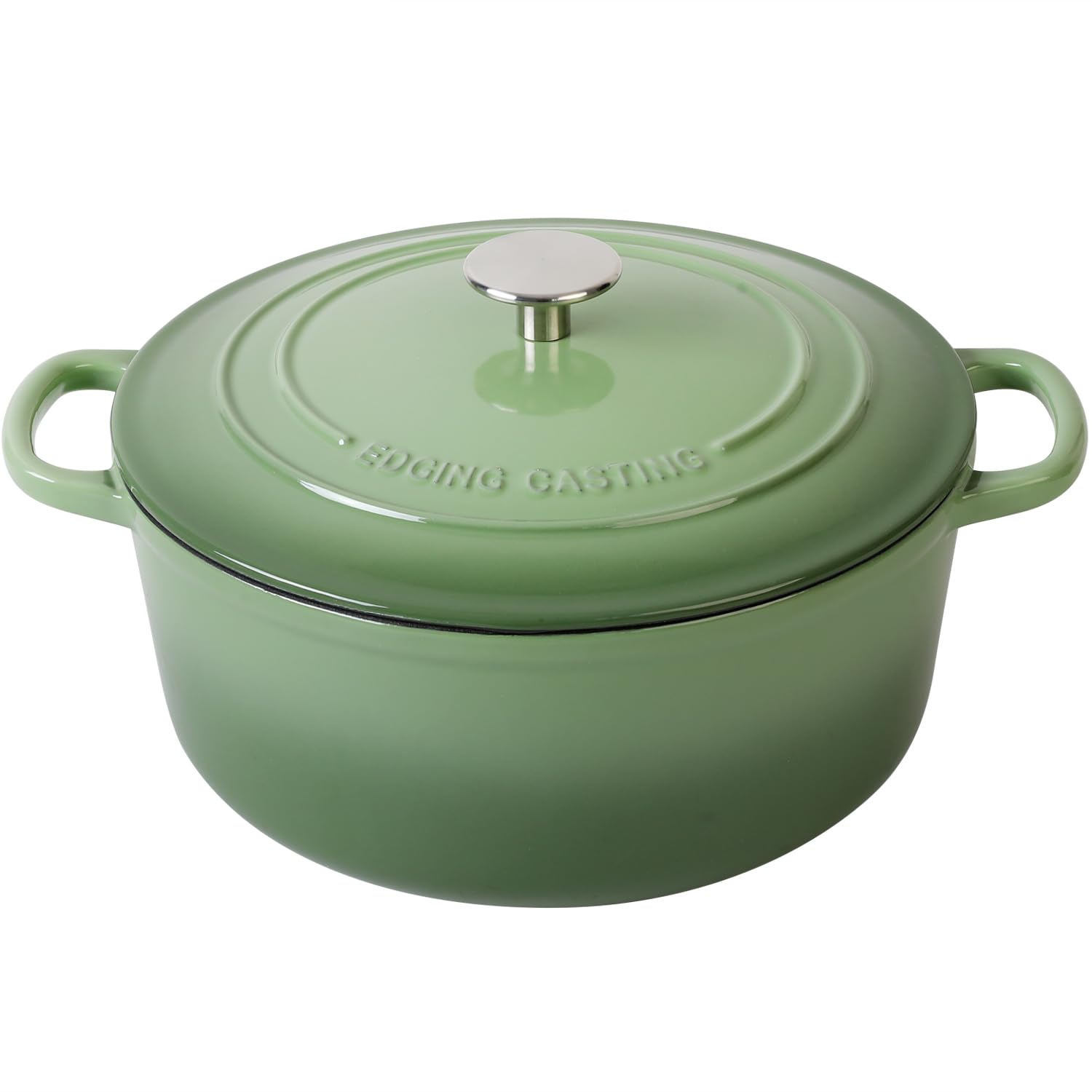 Photo 1 of ****Paints Chipped****EDGING CASTING Enameled Dutch Ovens Cast Iron Dutch Oven Pot with Lid for Bread Baking, Cook, Dual Handle, 7 Quart, Pistachio Green