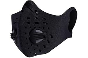 Activated Carbon Dust Mask Anti Pollution Face Mask Filtration PM2.5 Allergens Exhaust Gas Warm Breathing for Running Cycling