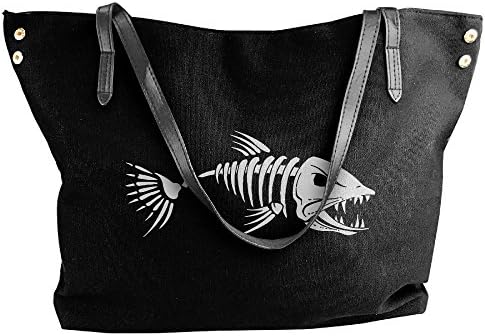 Women Fish Bones Shoulder Bag Weekend Shopping Big Bag Tote Handbag Work Bag