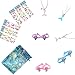 Mermaid Party Favors Supplies,73PCS Girl Gift Bag w/Mermaid Tail Necklace Bracelet Mask Headband Sticker for Goodie Bag Filler for Birthday Party, Perfect Mermaid Party Gift Carnival Prize for 12 Kids