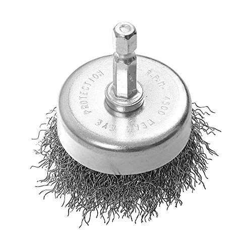 10 Pack Wire Cup Brush with 1/4Inch Hex Shank, Rocaris 2 Inch Wire