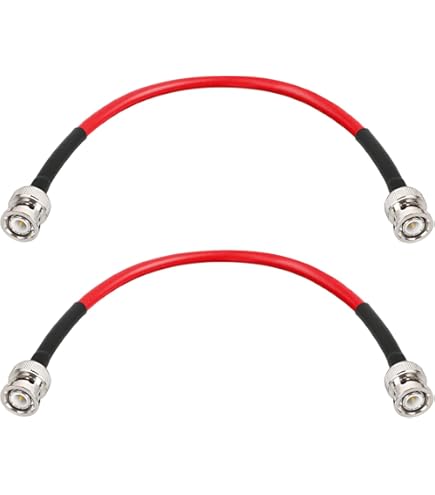 Lot 6 Cordons BNC-BNC Neutrik - Câble Coaxial Belden 1694A 1m Noir - Neufs