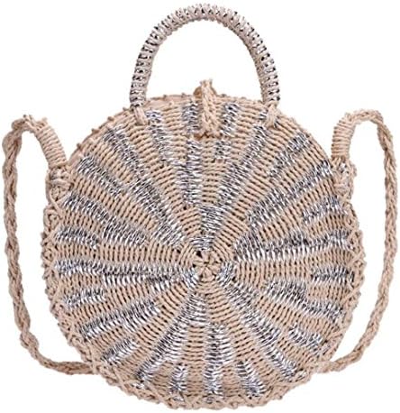 Tote Knit Bags For Women Beach Bag Round Shoulder Bag Handmade