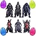 PARK AVE 6 Godzilla King of All Monsters Figurines Inside 8 Inch Jumbo Plastic Easter Egg - Great Party Favor Gift