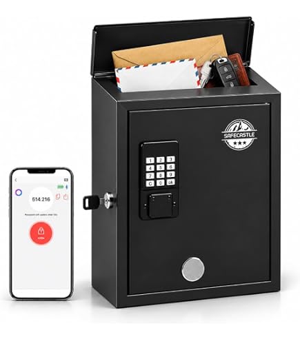 WeHere Mailbox with Wi-Fi Bridge, Wall Mount Locking Postbox for