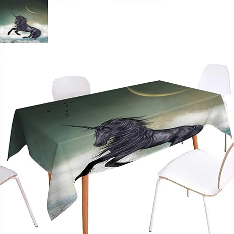 Amazon ファンタジーダイニングテーブルデコレーション 夜のアラビアの城 東洋の妖精 おとぎ話 宮殿 風景 イラスト テーブルカバー キッチン インディゴ マゼンタ ピンク W60 X L90 テーブルクロス オンライン通販