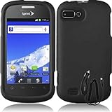 ZTE VALET Z665C BLACK RUBBERIZED COVER SNAP ON HARD CASE + FREE CAR CHARGER from [ACCESSORY ARENA]