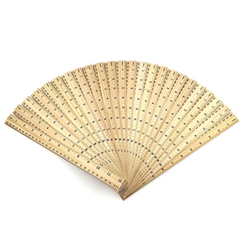 24 PCS Wood Ruler Double Sided Yardstick Student School Office Measuring Wooden Ruler Accurate Calibration Log Creative 2 Scale (12 inch and 30 cm) - Thumbnail 7