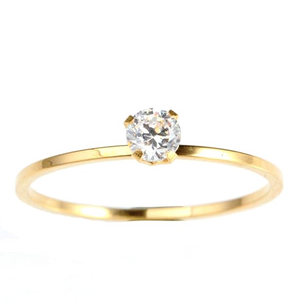 Daesar Damen Ring Silber 925 Vintage Rund Weiß Zirkonia Partnerring Ehering Ring Silber
