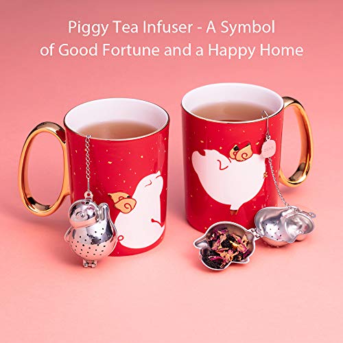 ZENS Tea Infuser Set of 2,Fine Mesh Loose Tea Steeper,Stainless Steel Tea Ball Strainer for Tea Pot,Mug and Cups - Thumbnail 4