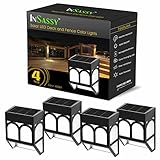 InSassy Solar Wall Outdoor Lights - Wireless Led Waterproof Security Lighting for Deck