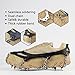 Ice Grippers Cleats Hiking on 12 Teeth Claws Traction Cleats  Stainless Steel Chain Anti-Slip Spikes Crampons,M/L
