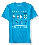 Aeropostale Men's Northeast Aero 1987 Logo Graphic T Shirt M Mexicali Blue