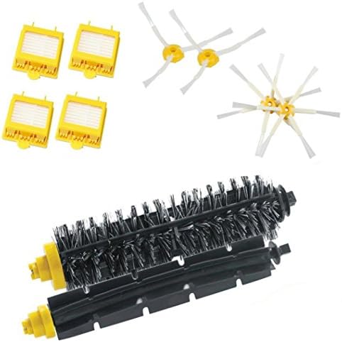 MyRBT Replacement Accessories Kit for iRobot Roomba 760 770 780 790 Robotic Vacuum Cleaner with 1 x Bristle Brush, 1 x Flexible Beater Brush, 2 x 3-Armed&amp;6-Armed Side Brush and 4 x Filters