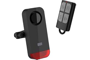 AKOYU Bike Alarm with Remote Control, 120dB Waterproof Anti-Theft Alarm for eBike/Bicycle/Electric Scooter/Motorcycle/Moto, Wireless Motion Vibration Sensor Antitheft Alarm System with Warning Light