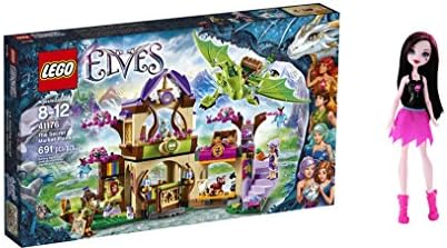 LEGO Elves The Secret Market Place 691 Pcs &amp; free Gifts Ghoul Spirit Draculaura Doll (Colors may vary) Toys