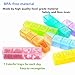 Weekly Pill Organizer, Fullive Daily Large Pill Case Box, 4 Times 7 Day Pill Container, Travel Medicine Organizer with Moisture-Proof Design for Vitamins Fish Oil Supplement