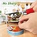 Can Opener Manual, Food Grade Stainless Steel Heavy Duty Opener with Smooth Edge, Ergonomic with Soft Grips Handle Anti-slip Hand Grip, Safe and Efficient Opening, Handy Can Opener, Noble Red
