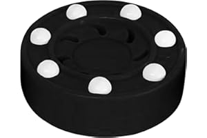 Miayaya Street Hockey Pucks Roller Hockey Puck with Graphite Reinforced Shaft Glides Training Pucks for Indoor and Outdoor Sport Training Activities Teenagers Women Men (Black, 1 Pack)