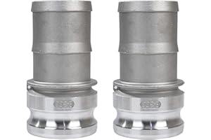 Quafwia 2 pcs Aluminum Camlock Fittings - 3 inch Type E Cam & Groove Hose Fittings Set: Male Adapter, Coupling