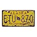 66Retro Alaska ETU 870, The Last Frontier, Embossed Vintage Tin Sign, Retro Auto License Plate, 30cm x 15cm