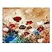 Wieco Art Blooming Poppies Extra Large Modern Gallery Wrapped Contemporary Flowers Giclee Canvas Print Floral Paintings Reproduction Pictures on Canvas Wall Art Work for Home Office Decorations