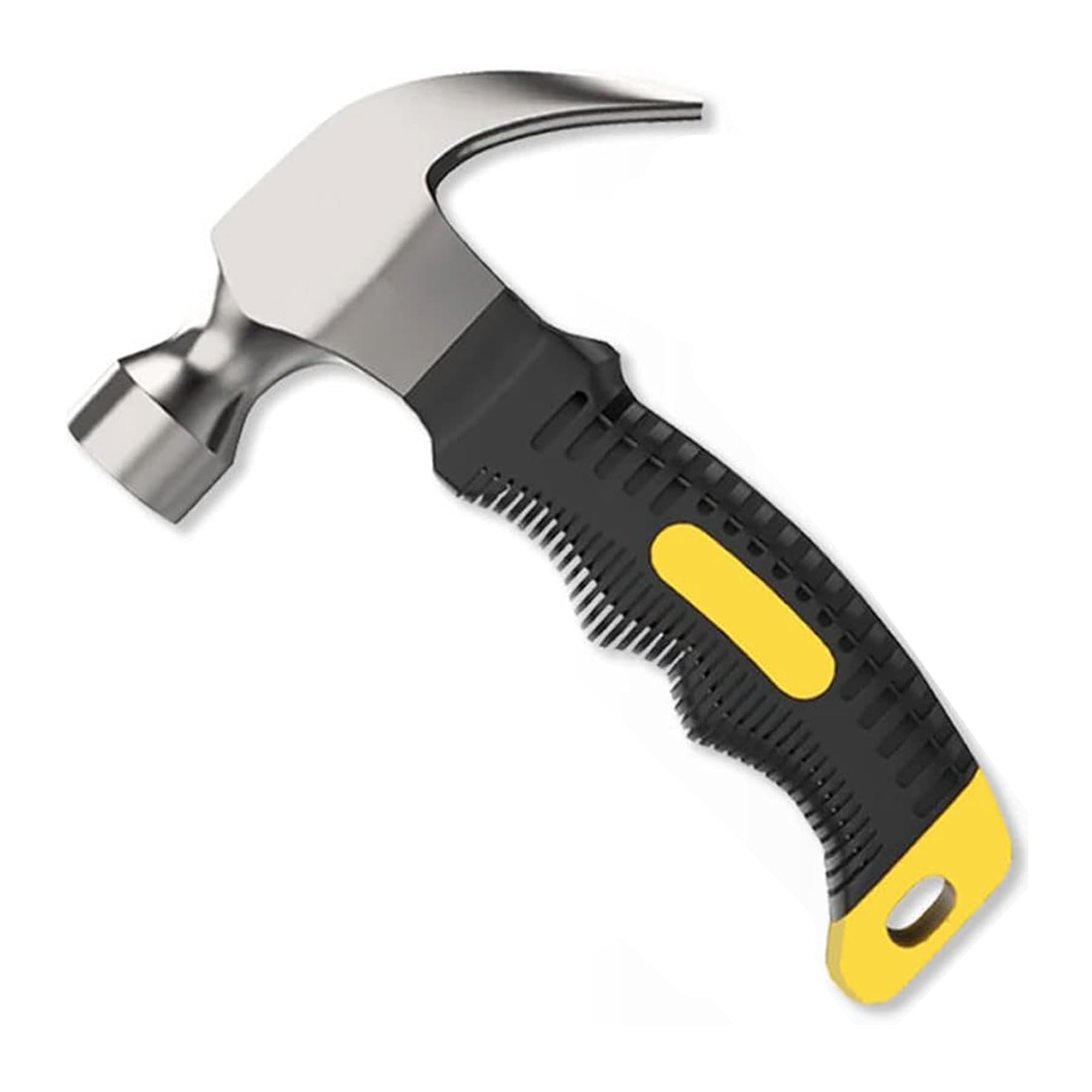 Hotooldo 1 Pcs Small 8oz Claw Hammer,Stubby with Non-Slip Handle for Home,DIY