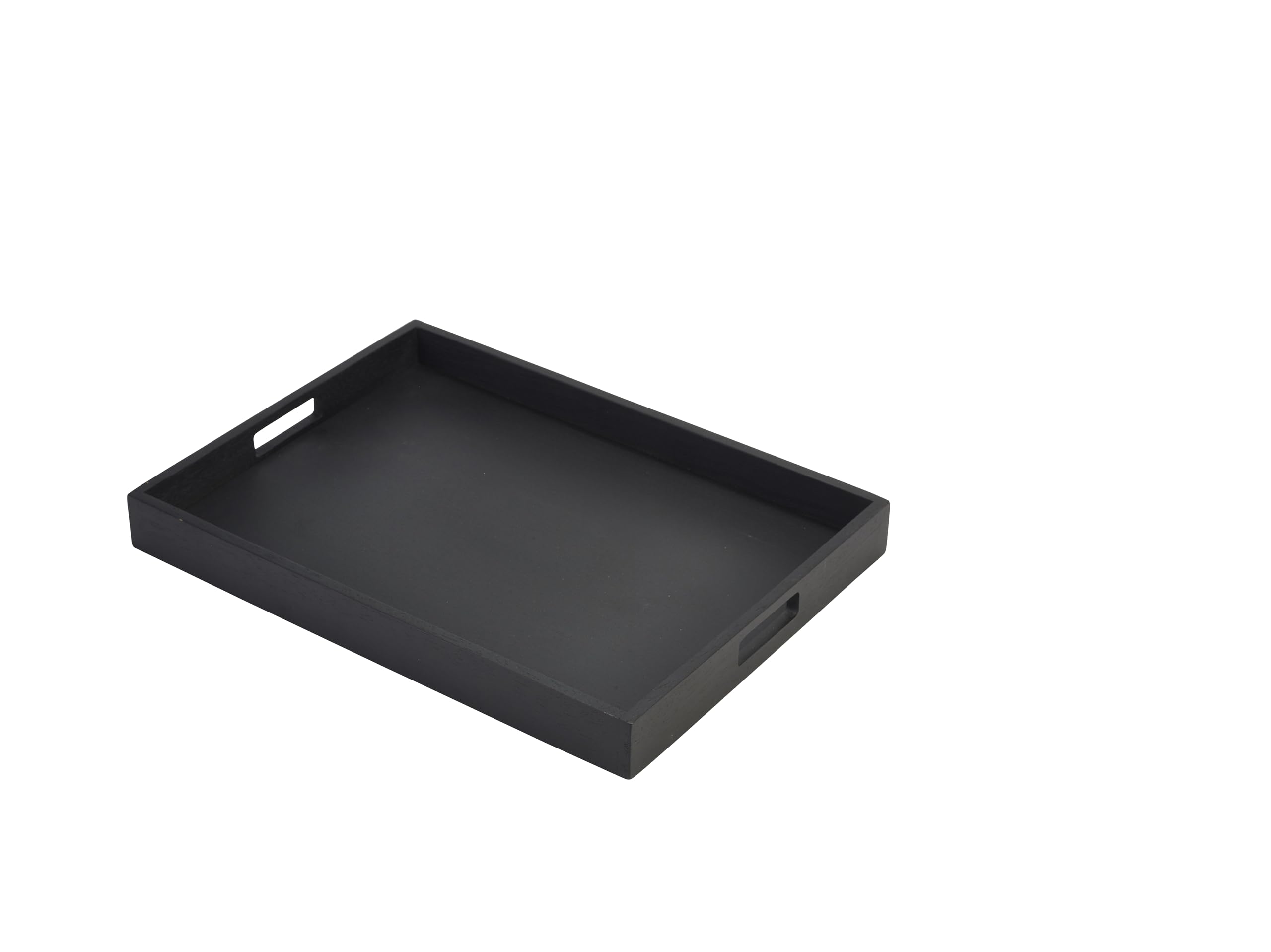 Solid Black Butlers Tray 44 x 32 x 4.5cm, Single
