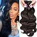 Beauty Forever Indian Body Wave Hair 3 Bundles Hair Extensions 100% Unprocessed Human Virgin Hair Weaves Natural Color 95-100g/pc (8 10 12)