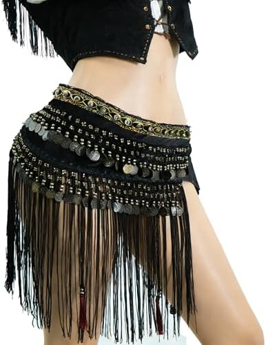 Amazon.com: Belly Dance White Tribal 25 Yard Skirt, Top & Hip
