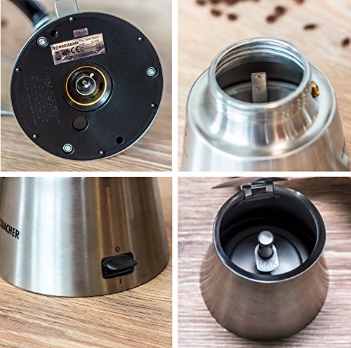 ROMMELSBACHER EKO 364/E Espressokocher elektrisch (2-4 Tassen, 250ml Füllmenge, 2 Edelstahl-Filtereinsätze… – Bild 4