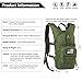 Tactical MOLLE Hydration Pack Backpack 900D with 2L Leak-Proof Water Bladder, Keep Liquids Cool for Up to 4 Hours, Outdoor Daypack for Cycling, Hiking, Running, Climbing, Hunting, Green+Flag Patch