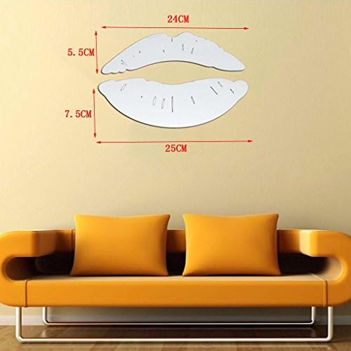 DIY Modern 3D Kiss Lip Mirror Wall Sticker Acrylic Art Mural Decal Home Room Decor