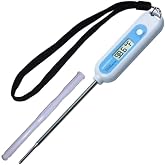 SHARPTEMP-V. Fast, Accurate Temperatures in 8 to10 Seconds. Beeps When Ready. 5-Inch Stainless-Steel Probe With Rounded Tip. Safe for All Farm Animals &amp; Pets.