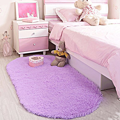 LOCHAS Ultra Soft Children Rugs Room Mat Modern Shaggy Area Rugs Home Decor 2.6 X 5.3 , Purple LOCHAS Ultra Soft Children Rugs Room Mat Modern Shaggy Area Rugs Home Decor 2.6 X 5.3 , Purple