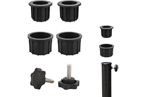 Kingovalley 4 Pcs Umbrella Base Stand Replacement Parts, Patio Umbrella Stand Replacement Parts with 2 Pcs M8 M8 Thread Repla