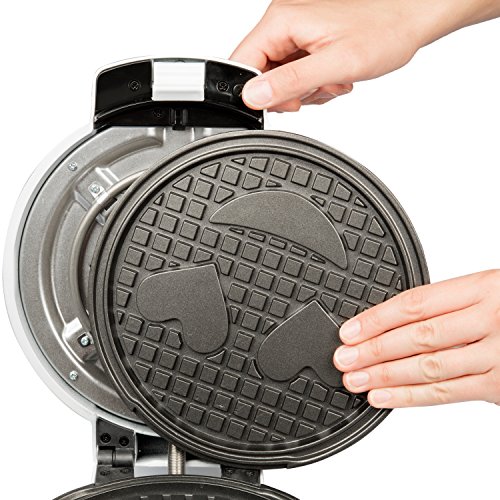Emoji Waffler & Pancake Maker w 2 Interchangeable Plates for Pancakes
