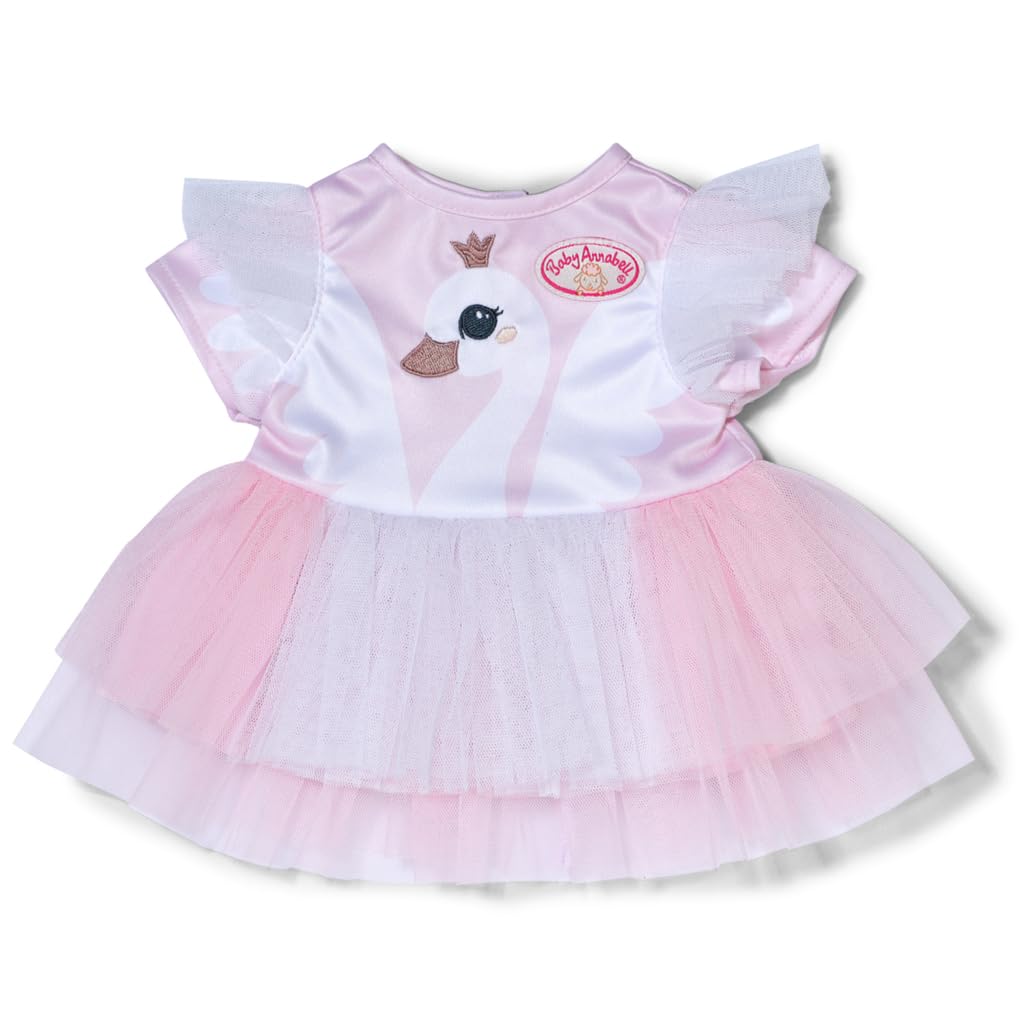 Baby Annabell Swan Dress, Beautiful Outfit for 43cm Dolls, 711040 Zapf Creation