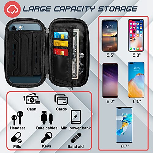 Fahrrad Handyhalterung Wasserdicht Handy Fahrradhalterung Fahrradtasche Lenker, Halterung Fahrradlenker Motorrad Handyhalter Lenkertasche Rahmentasche Berührbar Drehbar für 5.5 - 7.0 Zoll Smartphone