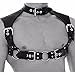 FEESHOW Men's Leather Neck Collar Chest Harness Adjustable Buckle Straps