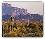 Ambesonne Saguaro Mouse Pad, Arizona Desert